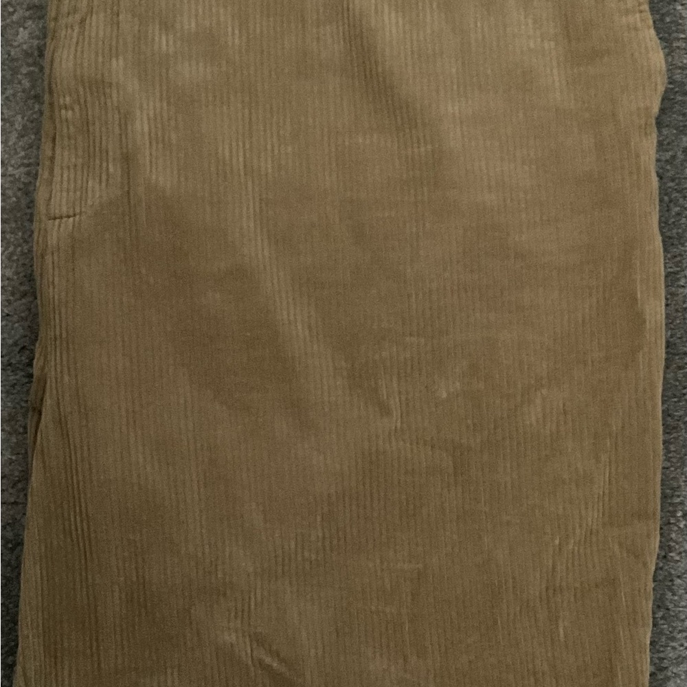 Corduroy flat front pants